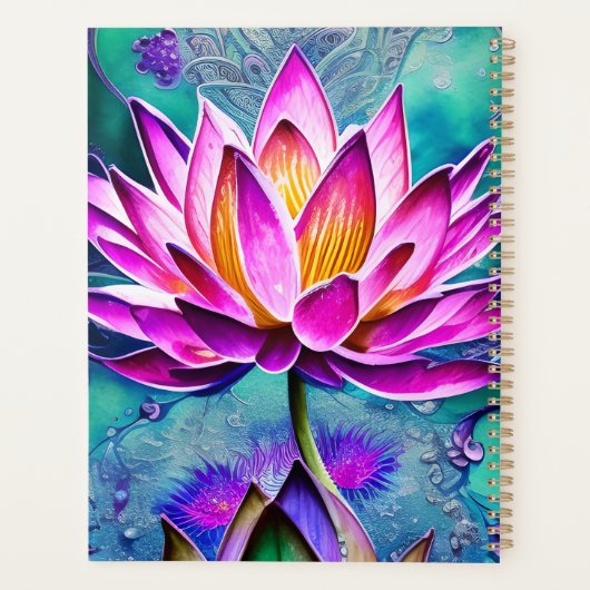 Roze lotusventilatorportret planner (Achterkant)