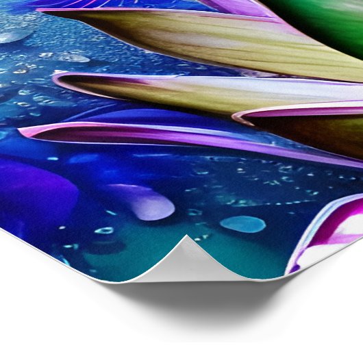 Roze lotusventilatorportret poster (Hoek)