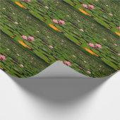 Roze lotusvijver voor de limoenbloem cadeaupapier (Hoek)