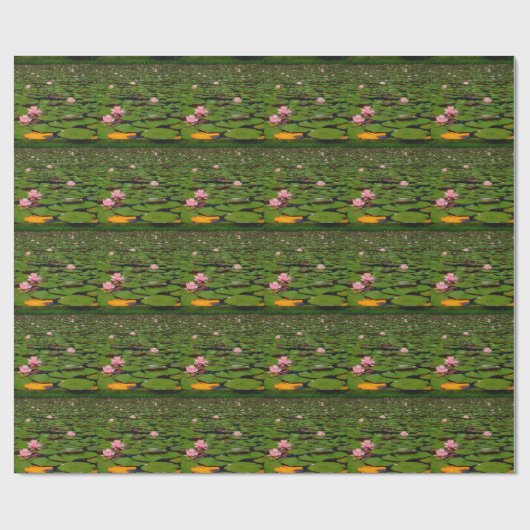 Roze lotusvijver voor de limoenbloem cadeaupapier (Vlak)