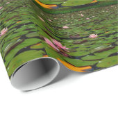 Roze lotusvijver voor de limoenbloem cadeaupapier (Rol Hoek)