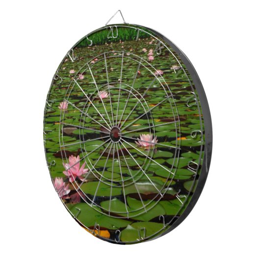 Roze lotusvijver voor de limoenbloem dartbord (Voorkant Rechts)