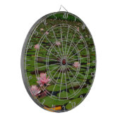 Roze lotusvijver voor de limoenbloem dartbord (Voorkant Links)