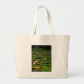 Roze lotusvijver voor de limoenbloem grote tote bag (Voorkant)
