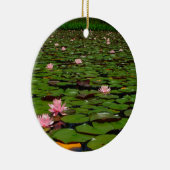 Roze lotusvijver voor de limoenbloem keramisch ornament (Rechts)