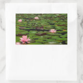 Roze lotusvijver voor de limoenbloem rechthoekige sticker (Tas)