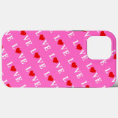 Roze LOVE en moderne grafische weergave van het ha Case-Mate iPhone Case (Achterkant (horizontaal))