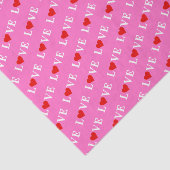 Roze LOVE hartslag Elegant afbeelding Tissuepapier (Detail)