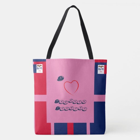 Roze Love Hawkeye Land Tote Bag (Voorkant)