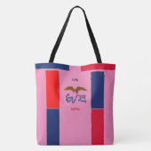 Roze Love Hawkeye Land Tote Bag (Achterkant)