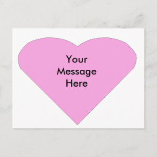 Roze Love Heart Briefkaart