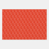 Roze Love Heart Owl Aangepast Inpakpapier Vel (Voorkant 2)