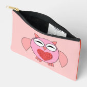 Roze Love Heart Owl Etui (Open)