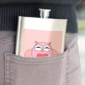 Roze Love Heart Owl Flasks Heupfles (Voorbeeld)