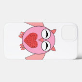 Roze Love Heart Owl iPad Case (Achterkant (horizontaal))