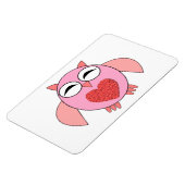 Roze Love Heart Owl Magnet Magneet (Linkerzijde)