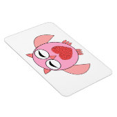 Roze Love Heart Owl Magnet Magneet (Rechterzijde)