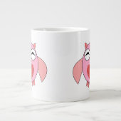 Roze Love Heart Owl Mok (Voorkant)