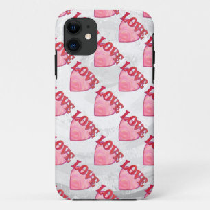 Roze Love Heart Pattern Case-Mate iPhone Case