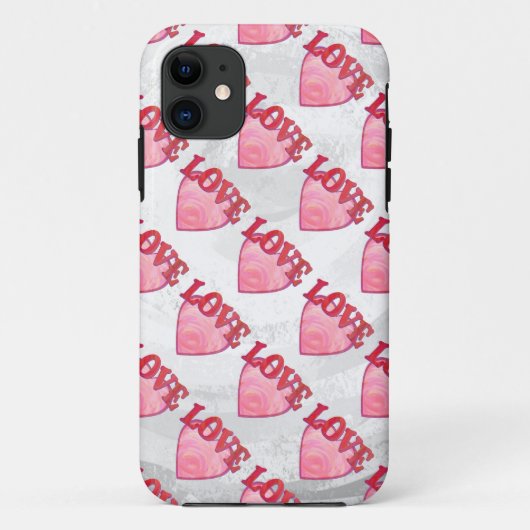 Roze Love Heart Pattern Case-Mate iPhone Case (Achterkant)
