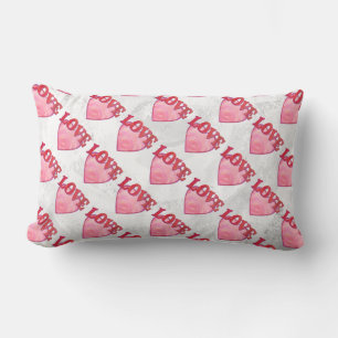 Roze Love Heart Pattern Kussen