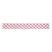Roze Love Heart Pattern Satijnen Lint (Voorkant)