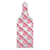 Roze Love Heart Pattern Snijplank (Voorkant)