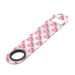 Roze Love Heart Pattern Speed Flessenopener