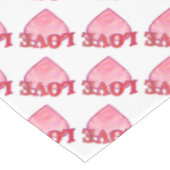 Roze Love Heart Pattern Tafelkleed (Gekanteld)