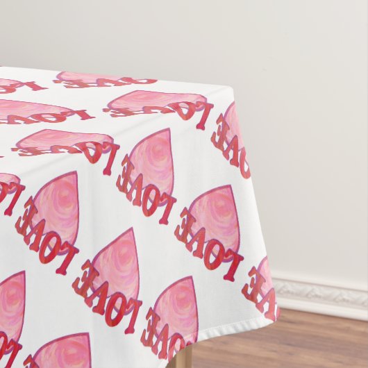 Roze Love Heart Pattern Tafelkleed (Voorbeeld)
