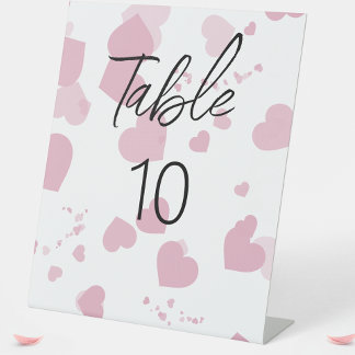 Roze Love Heart Reclamebord Met Voetstuk