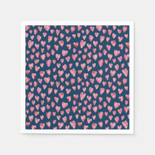 Roze Love Heart Servet (Voorkant)