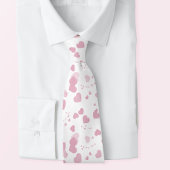 Roze Love Heart Stropdas