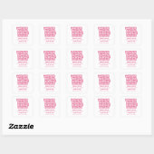 Roze Love Maze Save the Date Stickers (Vel)