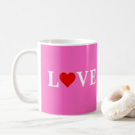 Roze LOVE Romantic Elegant Koffiemok