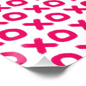 Roze 'Love Stop Sign' poster (Hoek)