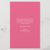 Roze LOVE Typografie Foto Happy Valentine's Day (Achterkant)