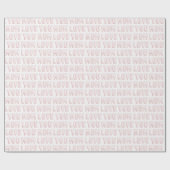 Roze Love You Moeder Harten Moederdag Cadeaupapier (Vlak)
