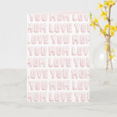 Roze Love You Moeder Moederdag Kaart (Gele Bloem)