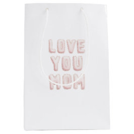 Roze Love You Moeder Moederdag Medium Cadeauzakje