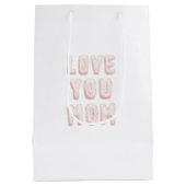 Roze Love You Moeder Moederdag Medium Cadeauzakje (Achterkant)