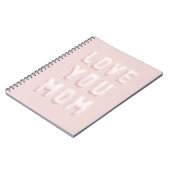 Roze Love You Moeder Moederdag Notitieboek (Linkerzijde)