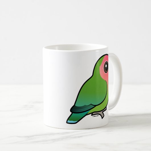 Roze Lovebird Koffiemok (Voorkant rechts)