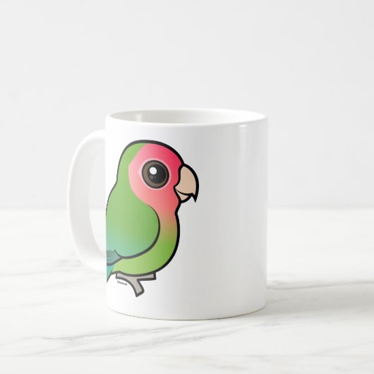 Roze Lovebird Koffiemok (Voorkant links)
