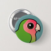 Roze Lovebird Ronde Button 5,7 Cm (Voorkant /achterkant)