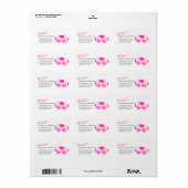 Roze lovebirds adresetiketten etiket (Full Sheet)
