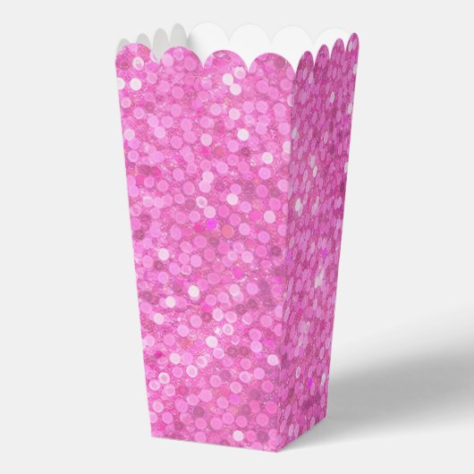 Roze Lovertjes Glans Bedankdoosjes (Voorkant)