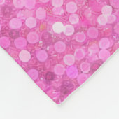 Roze Lovertjes Glans Fleece Deken (Hoek)