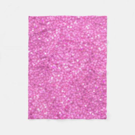 Roze Lovertjes Glans Fleece Deken (Voorkant)
