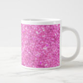 Roze Lovertjes Glans Grote Koffiekop (Rechts)